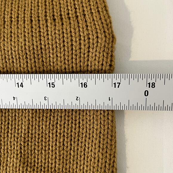 Derek Heart Cable Knit Turtleneck Sweater Dress Women's L Tan FrontTie DropWaist - Picture 9 of 10